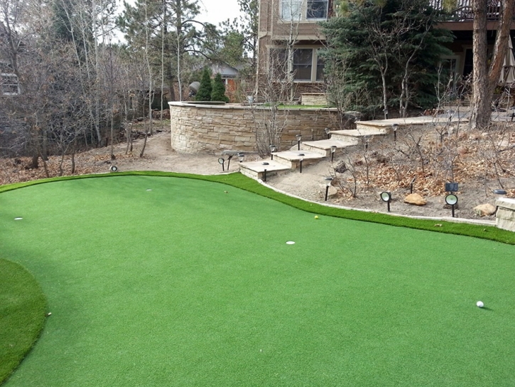 Artificial Grass Installation Greenwood, Indiana Putting Green Flags, Backyard Landscaping